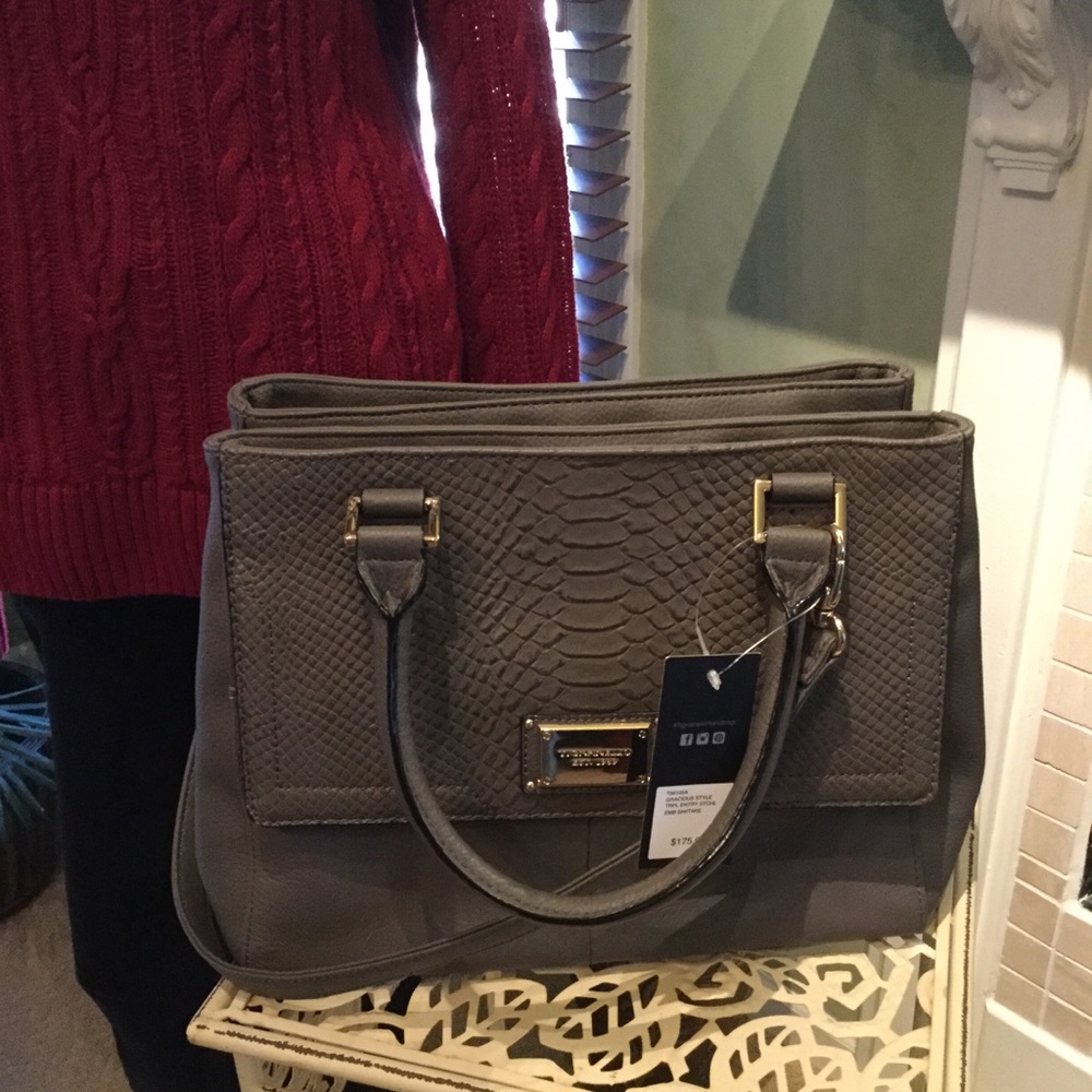 Tignanello Triple Entry Leather Satchel